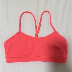 Lululemon Athletica Neon Pink Flow Y Sports Bra